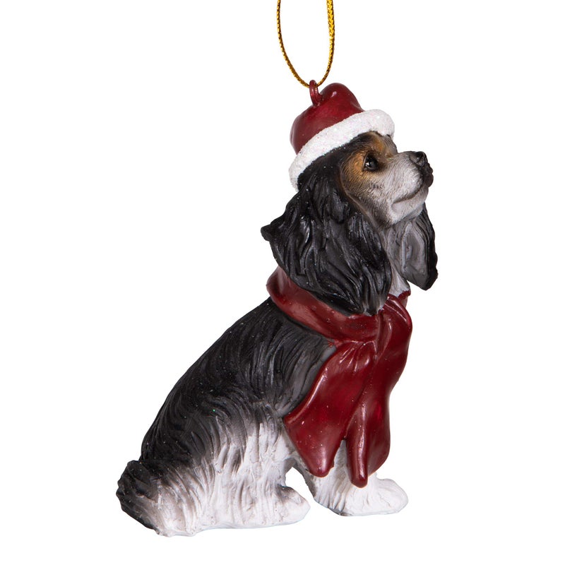 Design Toscano Christmas Xmas King Charles Cavaliers Holiday Dog Ornaments, Full Color - Image 4